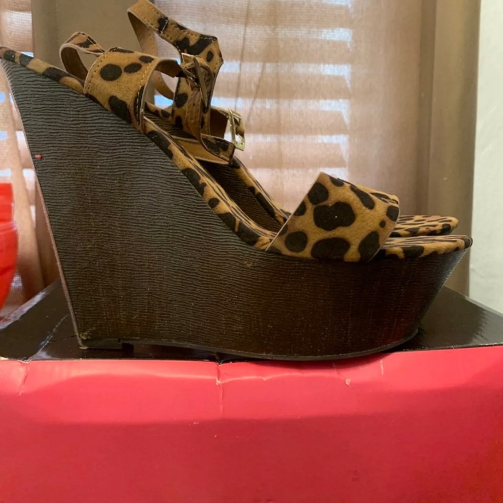 Leopard Wedges Never Worn